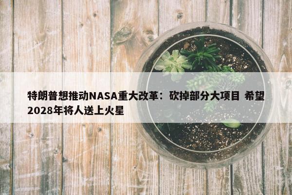 特朗普想推动NASA重大改革：砍掉部分大项目 希望2028年将人送上火星