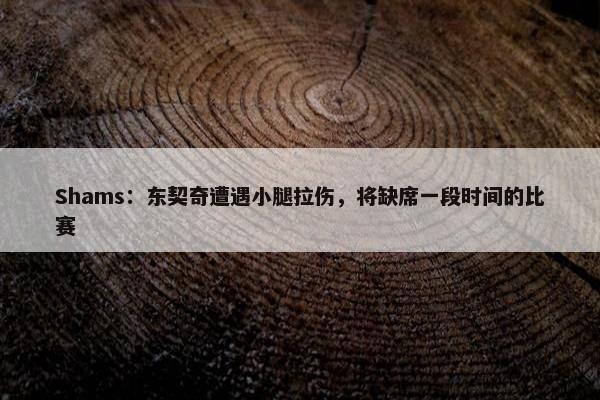 Shams：东契奇遭遇小腿拉伤，将缺席一段时间的比赛