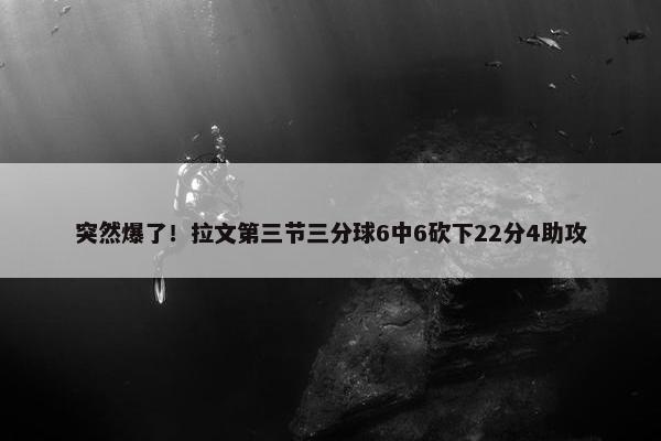 突然爆了！拉文第三节三分球6中6砍下22分4助攻