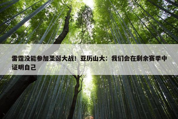 雷霆没能参加圣诞大战！亚历山大：我们会在剩余赛季中证明自己