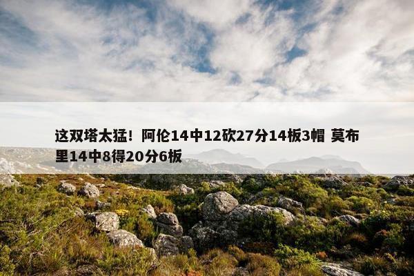 这双塔太猛！阿伦14中12砍27分14板3帽 莫布里14中8得20分6板