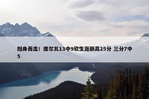 挺身而出！席尔瓦13中9砍生涯新高25分 三分7中5