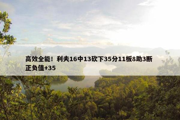 高效全能！利夫16中13砍下35分11板8助3断 正负值+35