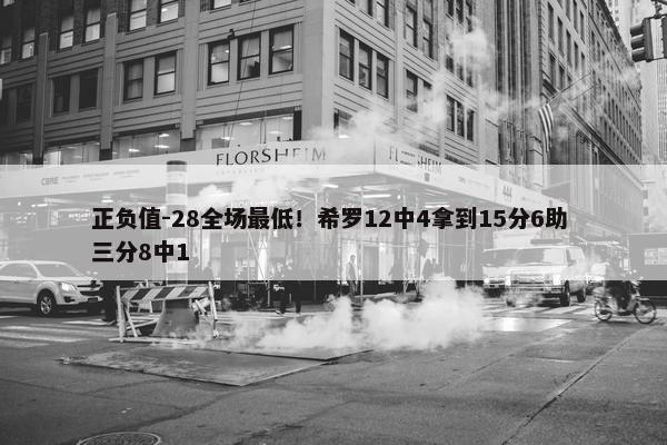 正负值-28全场最低！希罗12中4拿到15分6助 三分8中1