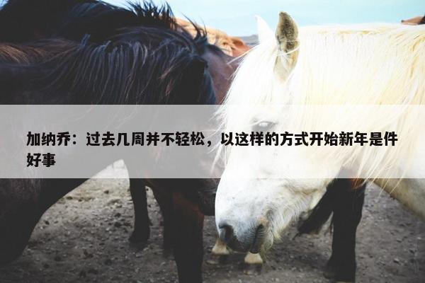 加纳乔：过去几周并不轻松，以这样的方式开始新年是件好事