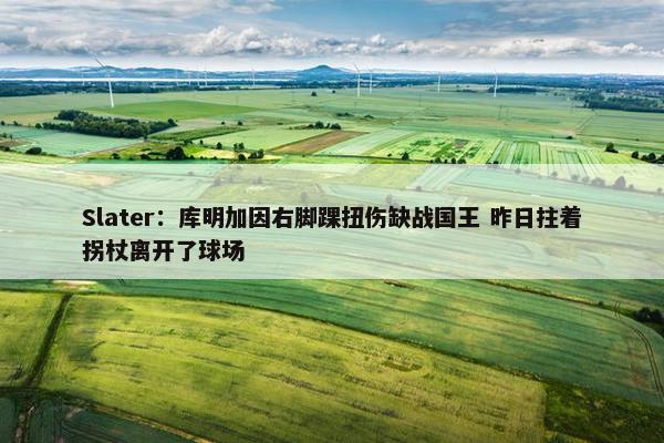 Slater：库明加因右脚踝扭伤缺战国王 昨日拄着拐杖离开了球场