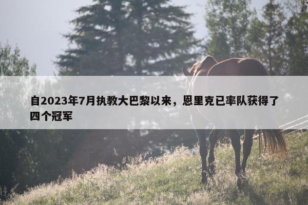 自2023年7月执教大巴黎以来，恩里克已率队获得了四个冠军