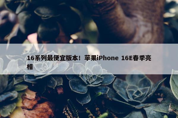 16系列最便宜版本！苹果iPhone 16E春季亮相