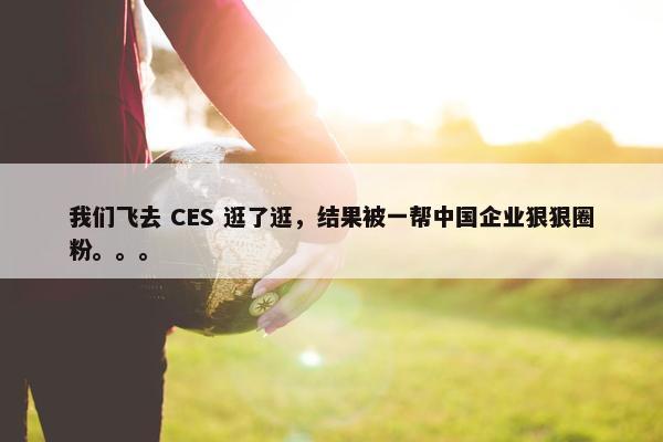 我们飞去 CES 逛了逛，结果被一帮中国企业狠狠圈粉。。。