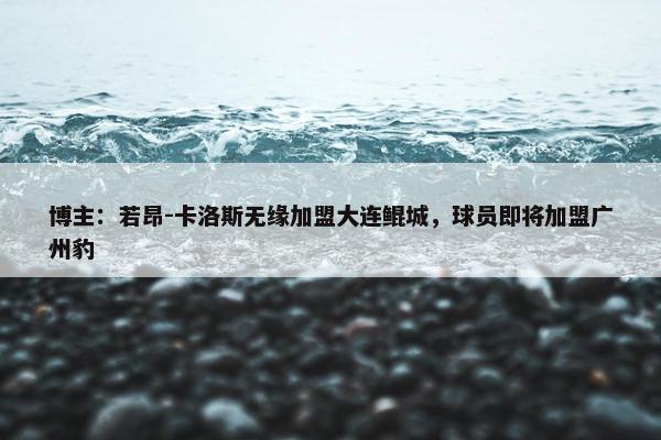 博主：若昂-卡洛斯无缘加盟大连鲲城，球员即将加盟广州豹