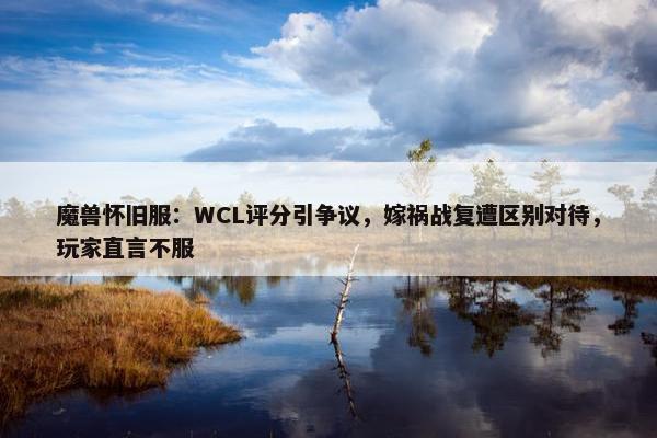 魔兽怀旧服：WCL评分引争议，嫁祸战复遭区别对待，玩家直言不服