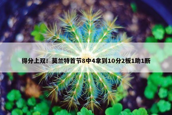 得分上双！莫兰特首节8中4拿到10分2板1助1断