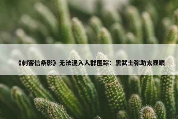 《刺客信条影》无法混入人群匿踪：黑武士弥助太显眼