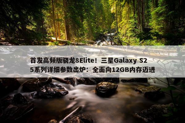 首发高频版骁龙8Elite！三星Galaxy S25系列详细参数出炉：全面向12GB内存迈进