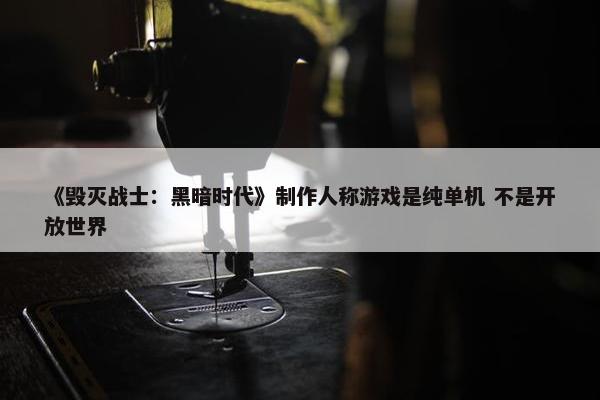 《毁灭战士：黑暗时代》制作人称游戏是纯单机 不是开放世界