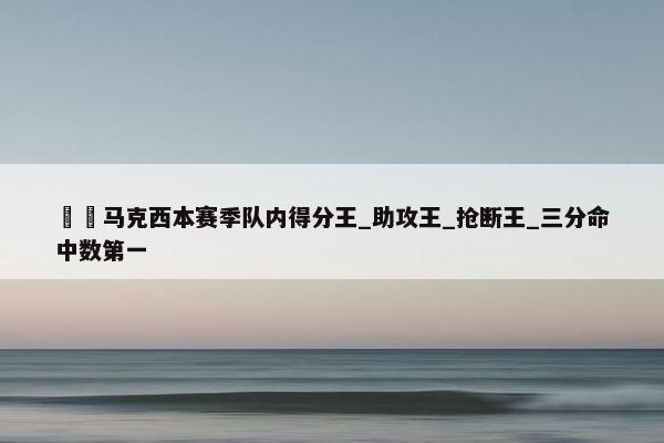 ☝️马克西本赛季队内得分王_助攻王_抢断王_三分命中数第一