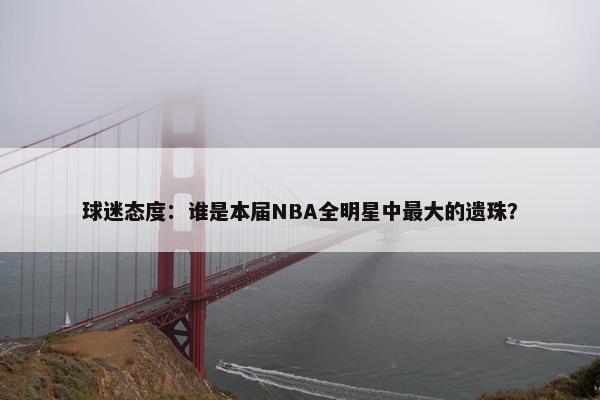 球迷态度：谁是本届NBA全明星中最大的遗珠？