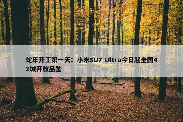 蛇年开工第一天：小米SU7 Ultra今日起全国42城开放品鉴