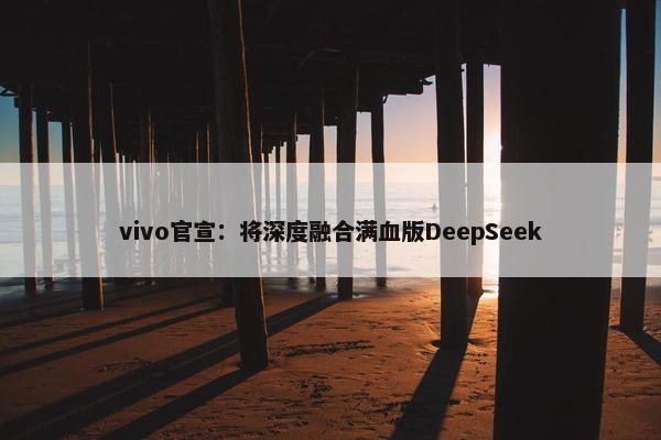 vivo官宣：将深度融合满血版DeepSeek