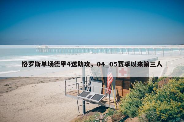 格罗斯单场德甲4送助攻，04_05赛季以来第三人