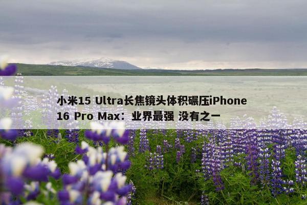 小米15 Ultra长焦镜头体积碾压iPhone 16 Pro Max：业界最强 没有之一