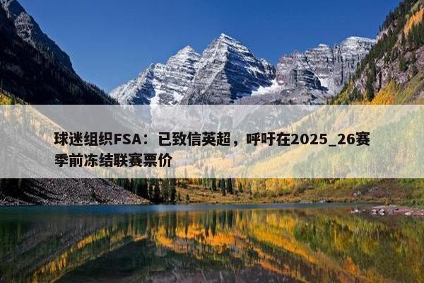 球迷组织FSA：已致信英超，呼吁在2025_26赛季前冻结联赛票价