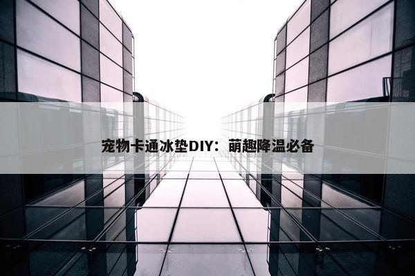 宠物卡通冰垫DIY：萌趣降温必备