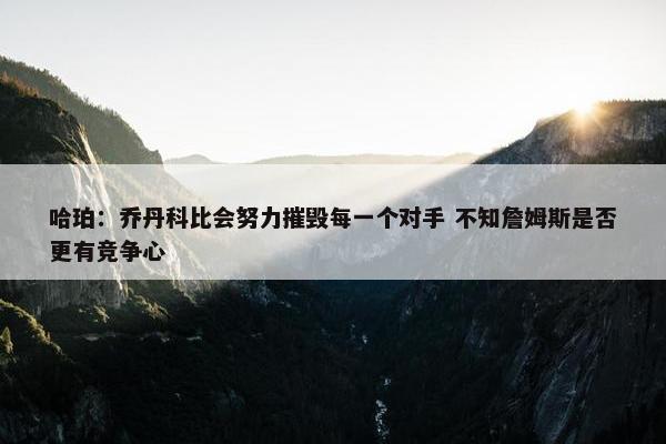 哈珀：乔丹科比会努力摧毁每一个对手 不知詹姆斯是否更有竞争心