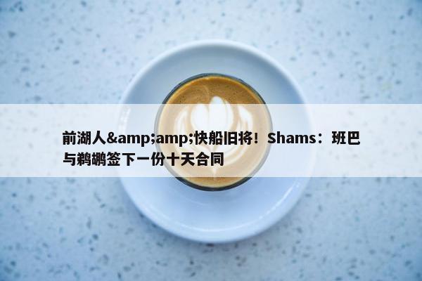 前湖人&amp;快船旧将！Shams：班巴与鹈鹕签下一份十天合同