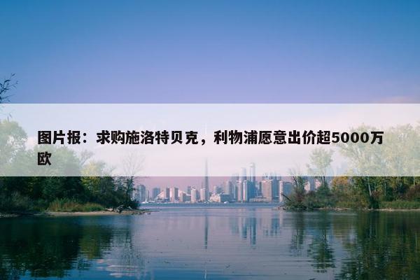 图片报：求购施洛特贝克，利物浦愿意出价超5000万欧