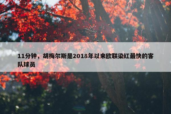 11分钟，胡梅尔斯是2018年以来欧联染红最快的客队球员