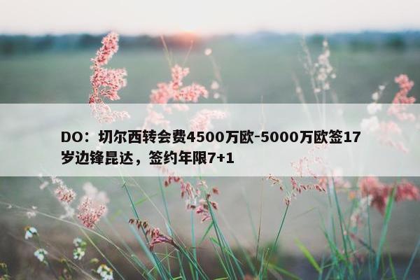 DO：切尔西转会费4500万欧-5000万欧签17岁边锋昆达，签约年限7+1