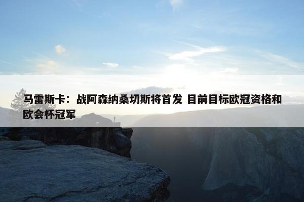 马雷斯卡：战阿森纳桑切斯将首发 目前目标欧冠资格和欧会杯冠军